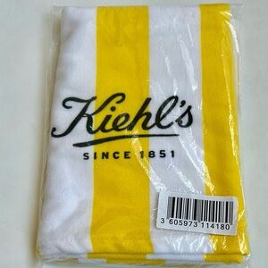 Kiehl's Bold Yellow and White Towel